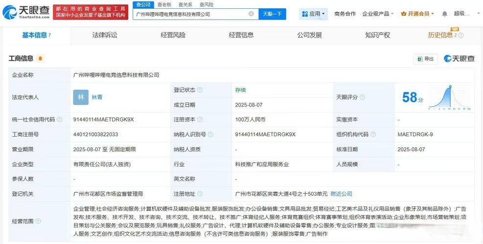 注册资本100万人民币,经营范围包括企业管理,社会经济咨询服务,计算机